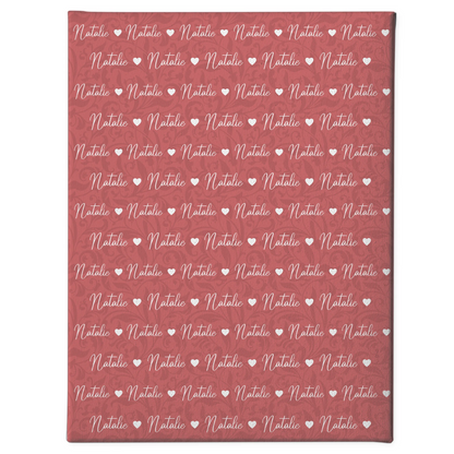 Personalisierte Leinwand Mit Namen Altrosa 1