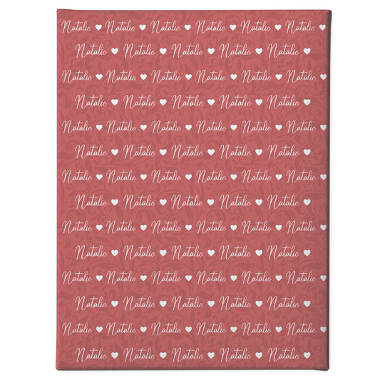 Personalisierte Leinwand Mit Namen Altrosa 1