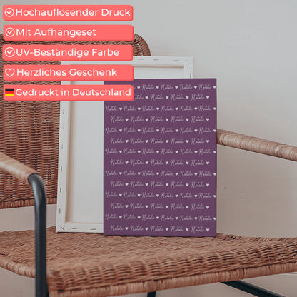 Baby Leinwand Baby Leinwand mit Namen Rotlila 5