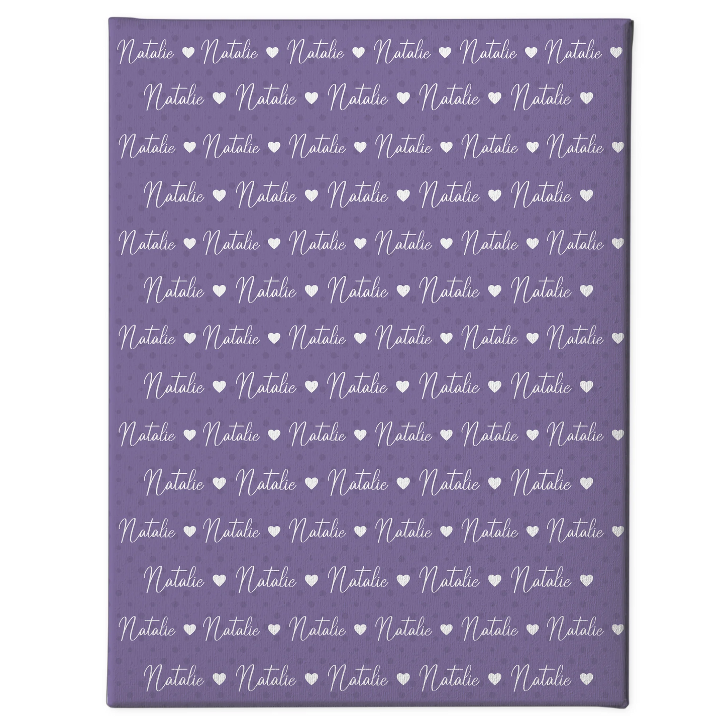 Baby Leinwand mit Name Leinwand Perlviolett 1