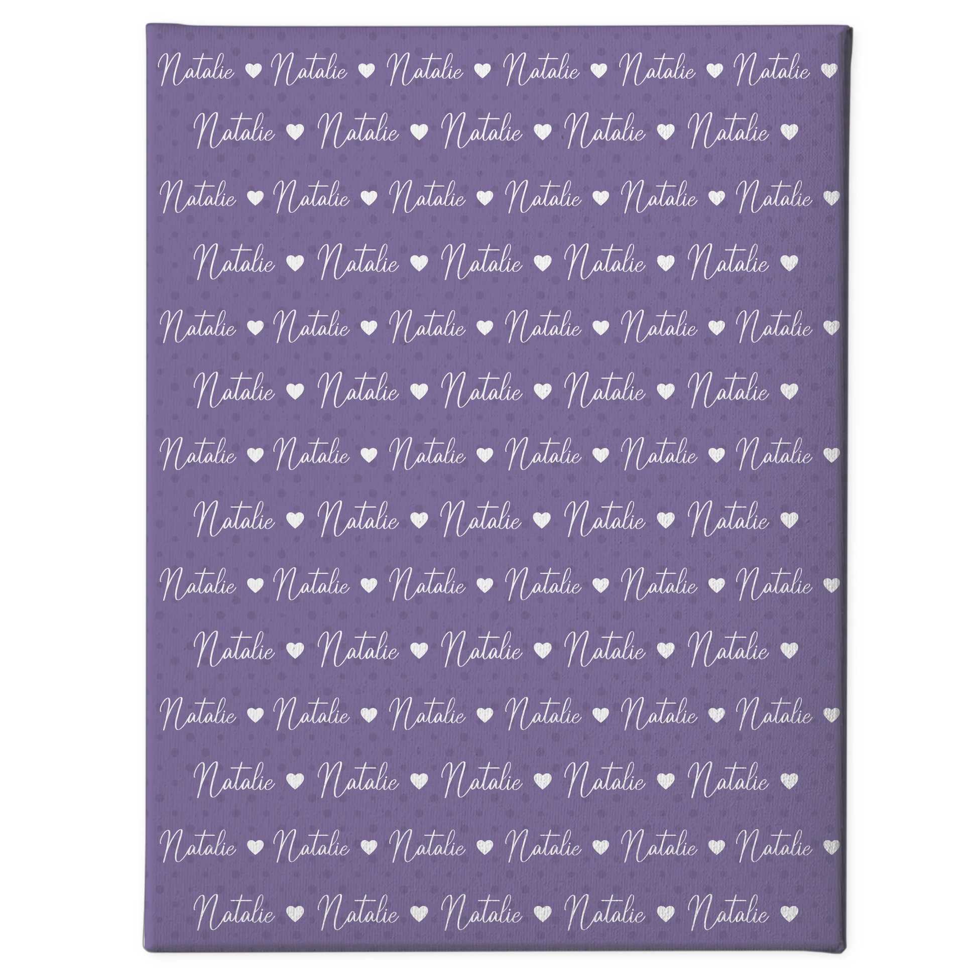 Baby Leinwand mit Name Leinwand Perlviolett 1