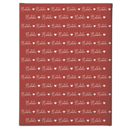 Kinder Leinwand Mit Namen Perlrosa 1