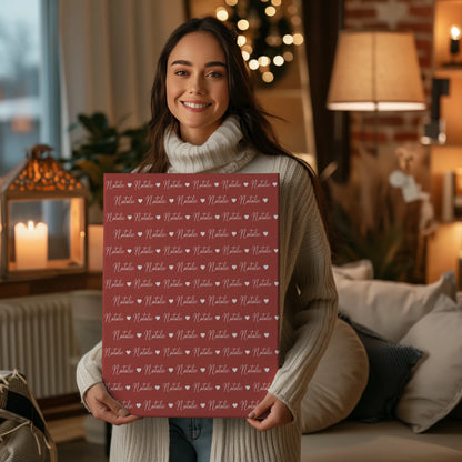 Kinder Leinwand Mit Namen Perlrosa 2