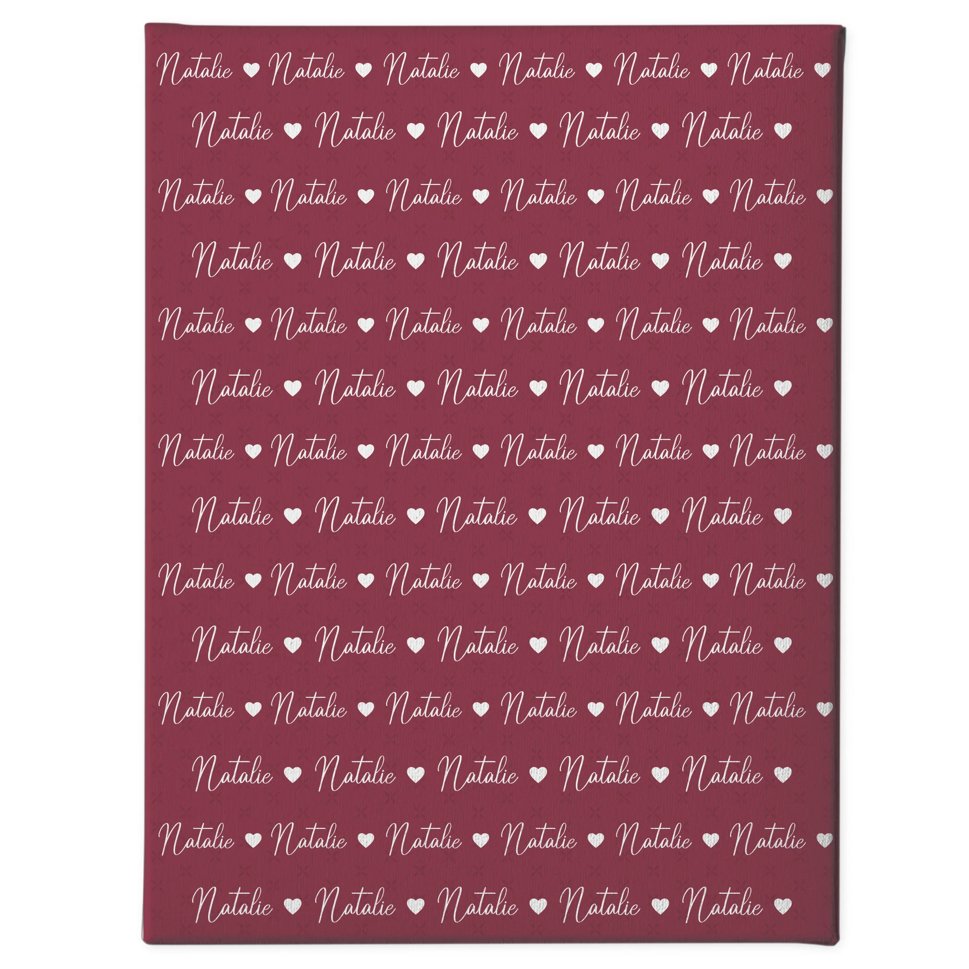 Personalisierte Kinder Leinwand Leinwand mit Namen Rotviolett 1