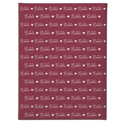 Personalisierte Kinder Leinwand Leinwand mit Namen Rotviolett 1