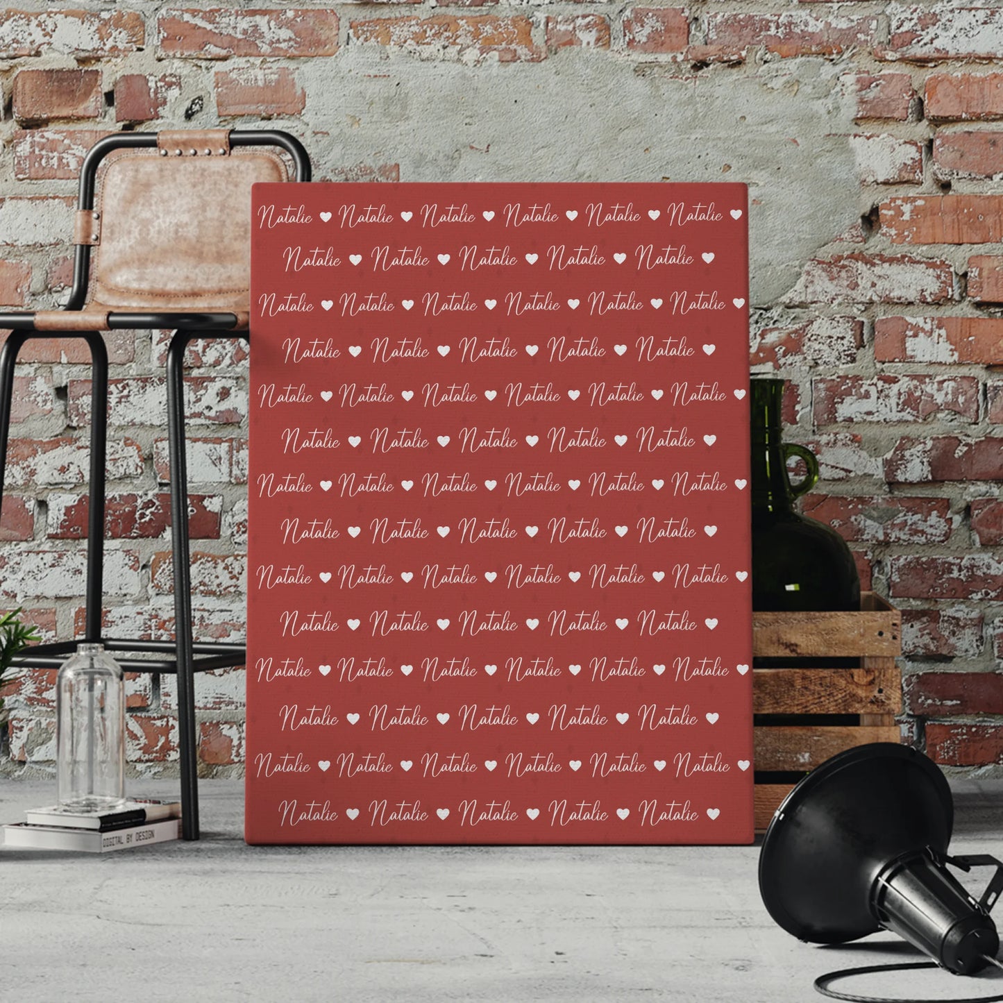 Kinder Leinwand Mit Namen Perlrosa 4