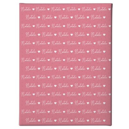 Leinwand mit Namen Kinder Leinwand Hellrosa 1