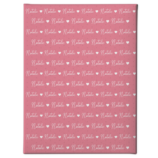 Leinwand mit Namen Kinder Leinwand Hellrosa 1
