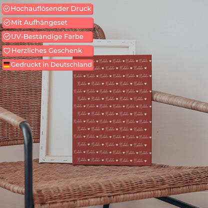 Kinder Leinwand Mit Namen Perlrosa 5