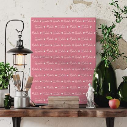 Leinwand mit Namen Kinder Leinwand Hellrosa 3