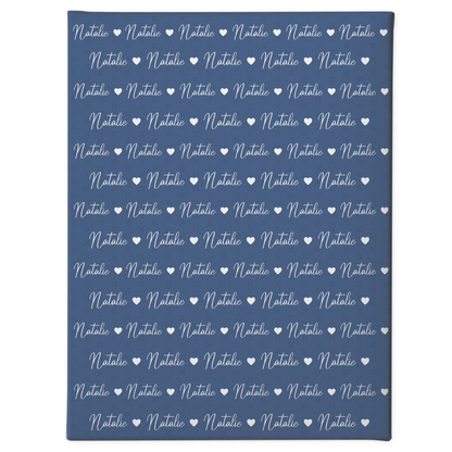 Personalisierte Leinwand mit Namen Kinder Leinwand Fernblau 1