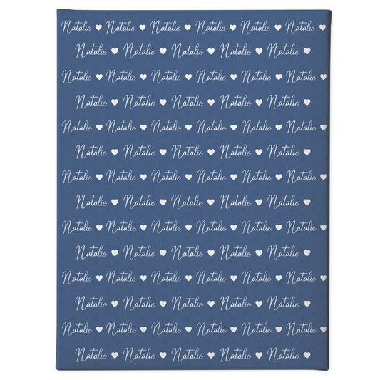 Personalisierte Leinwand mit Namen Kinder Leinwand Fernblau 1