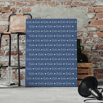 Personalisierte Leinwand mit Namen Kinder Leinwand Fernblau 4