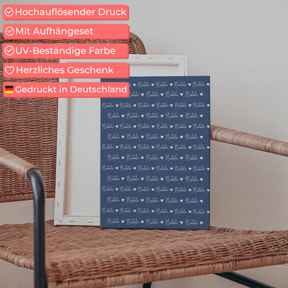 Personalisierte Leinwand mit Namen Kinder Leinwand Fernblau 5