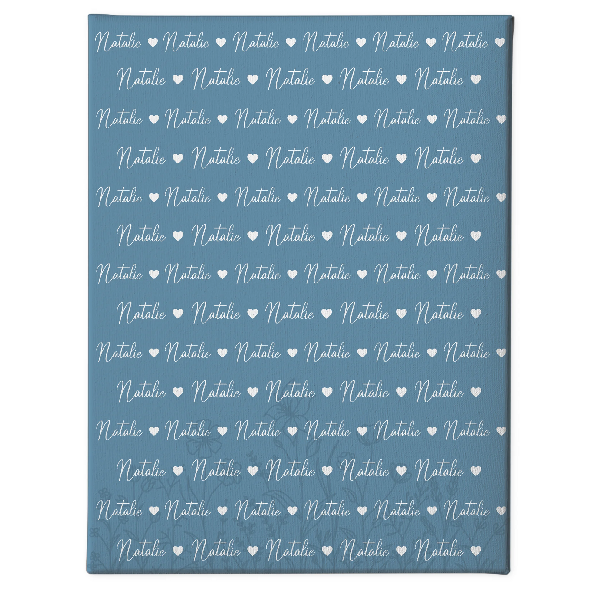 Personalisierte Kinder Leinwand Leinwand mit Namen Pastellblau 1