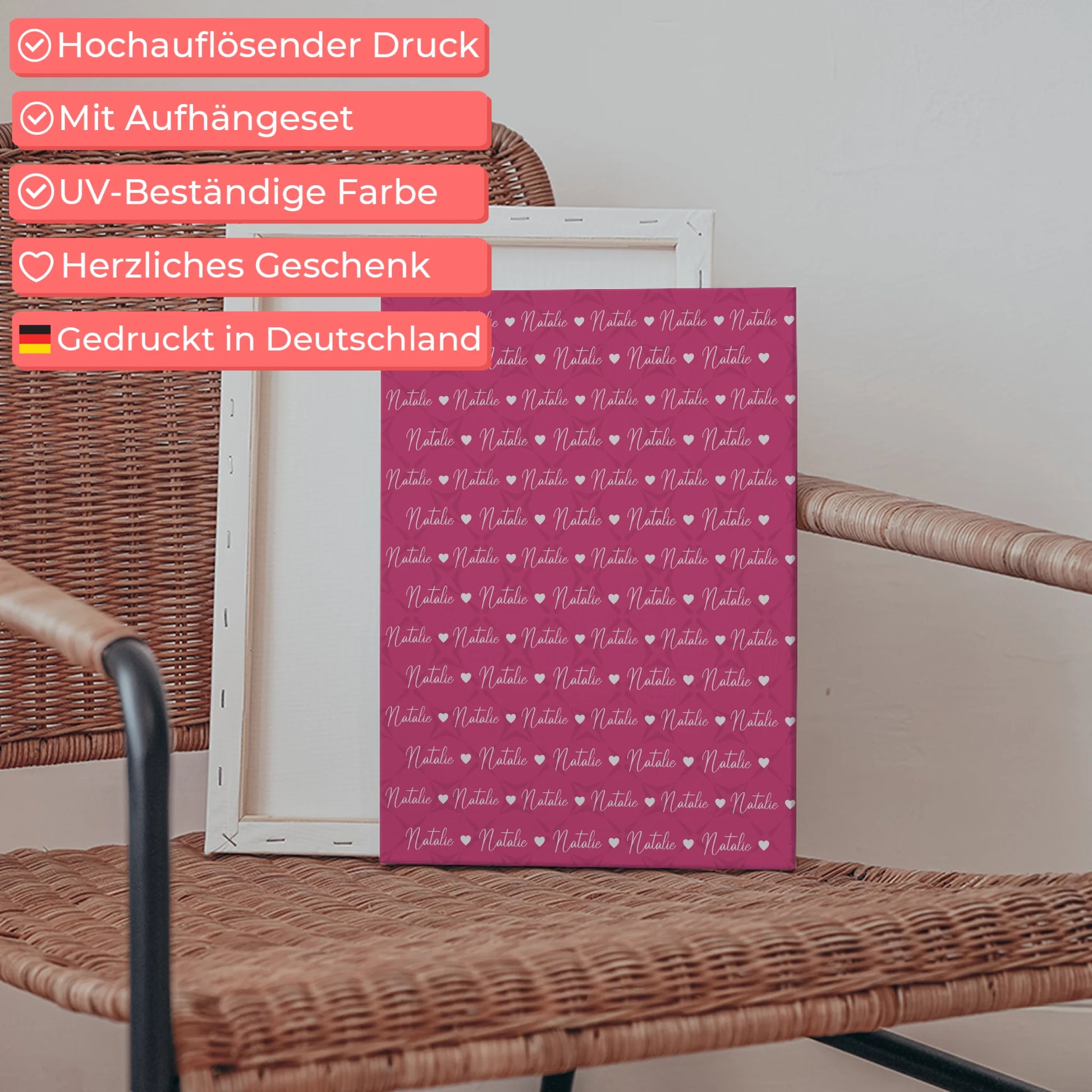 Kinder Leinwand personalisiert Kinder Leinwand Erikaviolett 5
