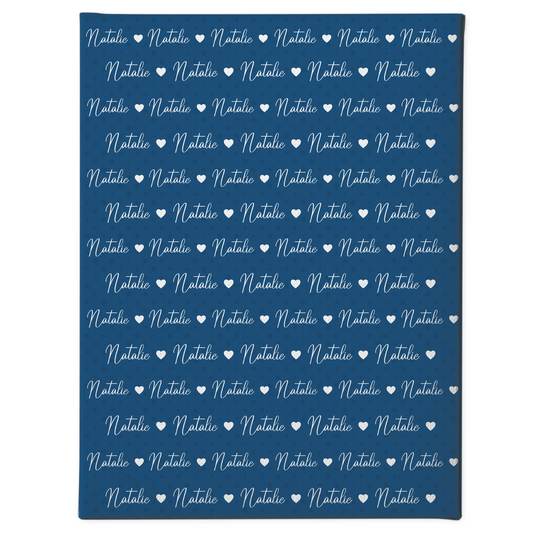 Personalisierte Leinwand mit Namen Kinder Leinwand Capriblau 1