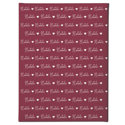 Kinder Leinwand personalisiert Leinwand mit Namen Rotviolett 1