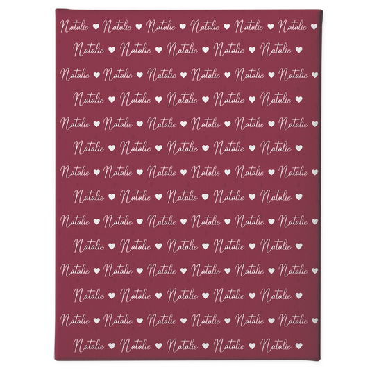 Kinder Leinwand personalisiert Leinwand mit Namen Rotviolett 1
