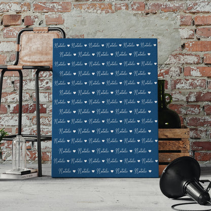 Personalisierte Leinwand mit Namen Kinder Leinwand Capriblau 4