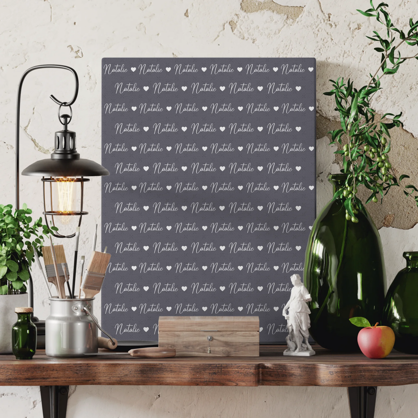 Kinder Leinwand mit Namen Leinwand Perlbrombeer 3