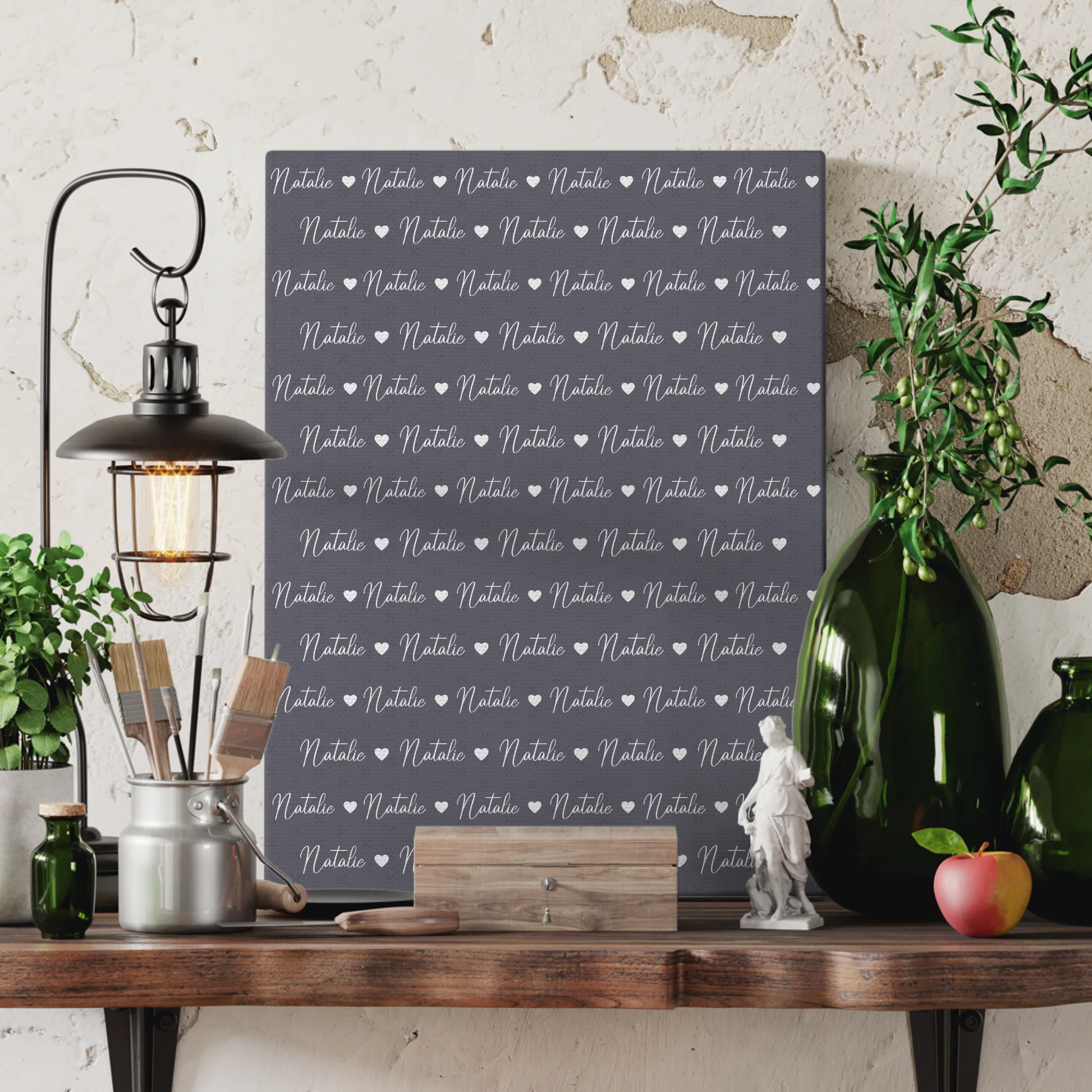 Kinder Leinwand mit Namen Leinwand Perlbrombeer 3