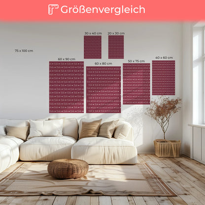 Kinder Leinwand personalisiert Leinwand mit Namen Rotviolett 6
