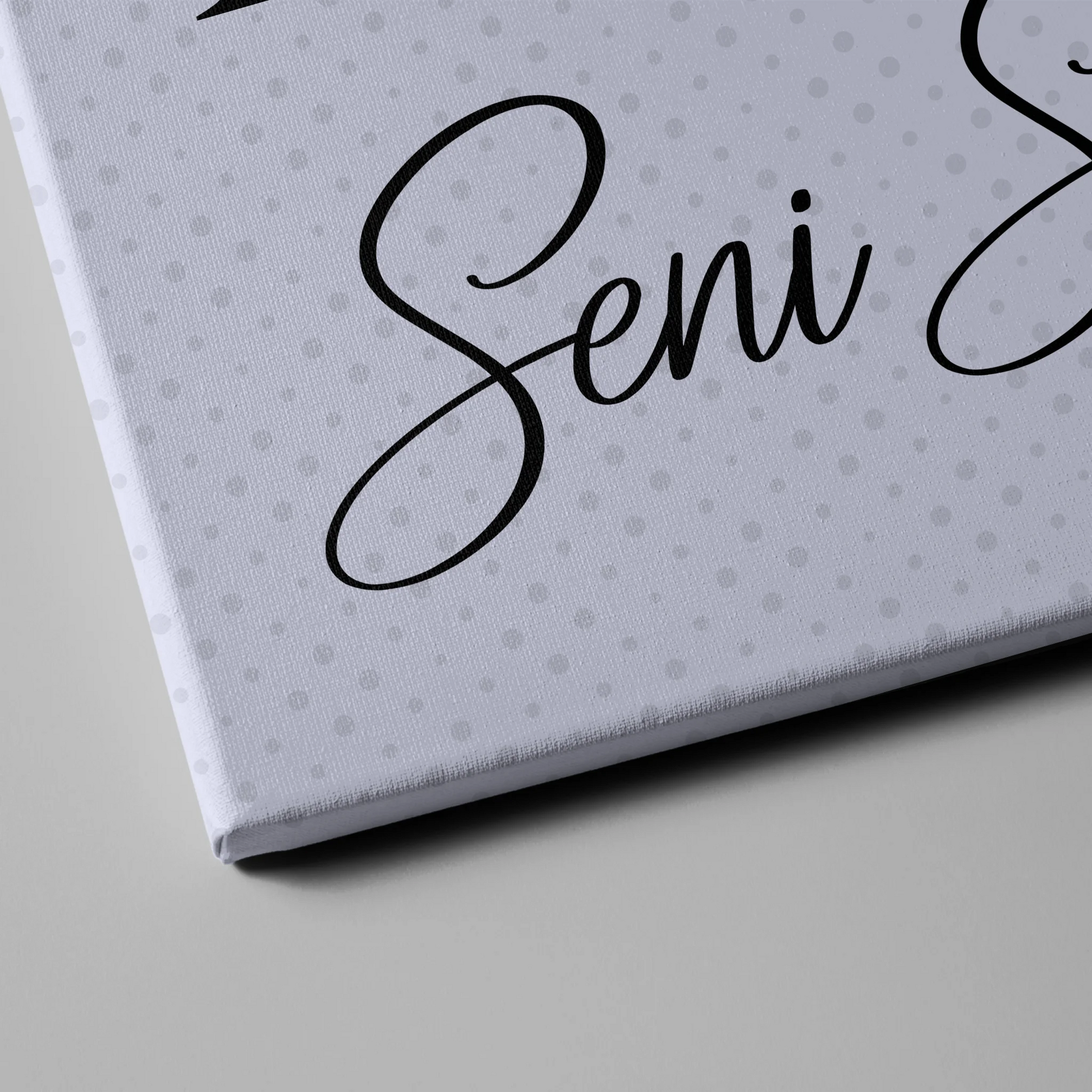 Leinwand Personalisiert für Paare Mit Fotos Initialien und Fotos Seni Seviyorum 4