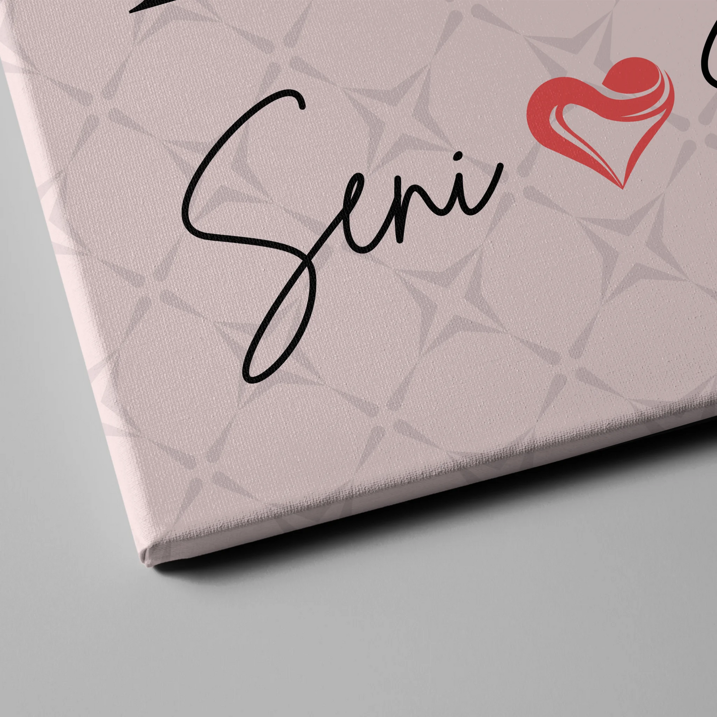 Leinwand Liebe für Paare Mit Namen Initialien und Fotos Seni Seviyorum 4