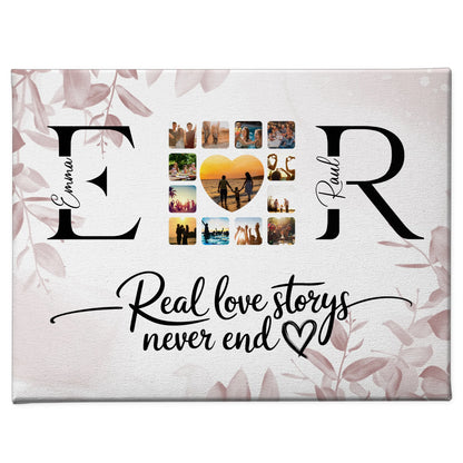 Leinwand Beste Freundin Gestalten Mit Initialien Namen und Fotos Real Love Storys Never End 1