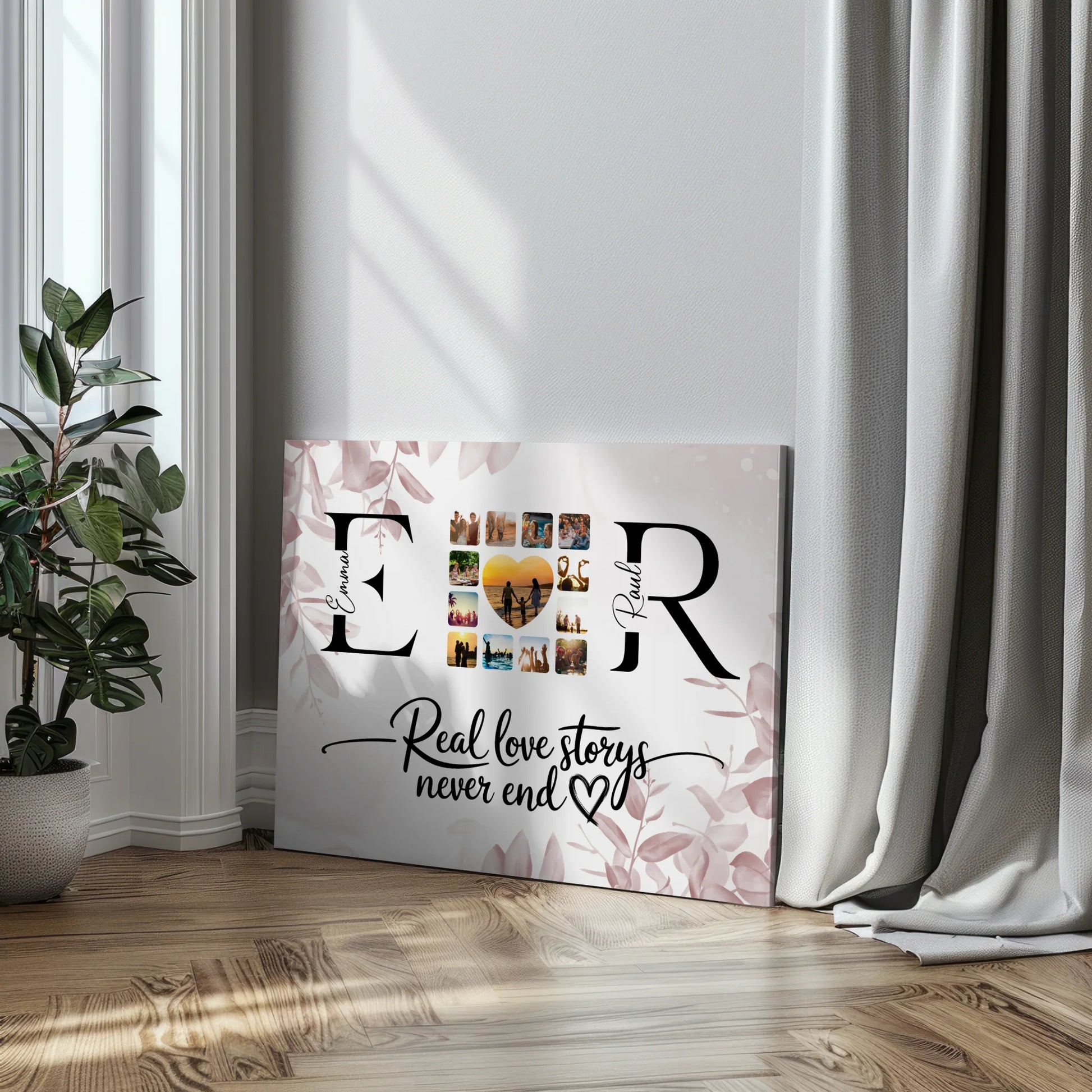 Leinwand Beste Freundin Gestalten Mit Initialien Namen und Fotos Real Love Storys Never End 3