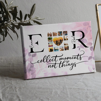 Leinwand Liebe für Paare Mit Namen Initialien und Fotos Collect Moments 5