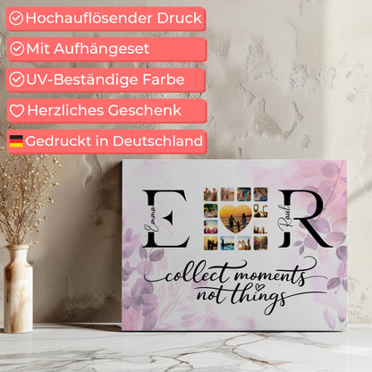 Leinwand Liebe für Paare Mit Namen Initialien und Fotos Collect Moments 7