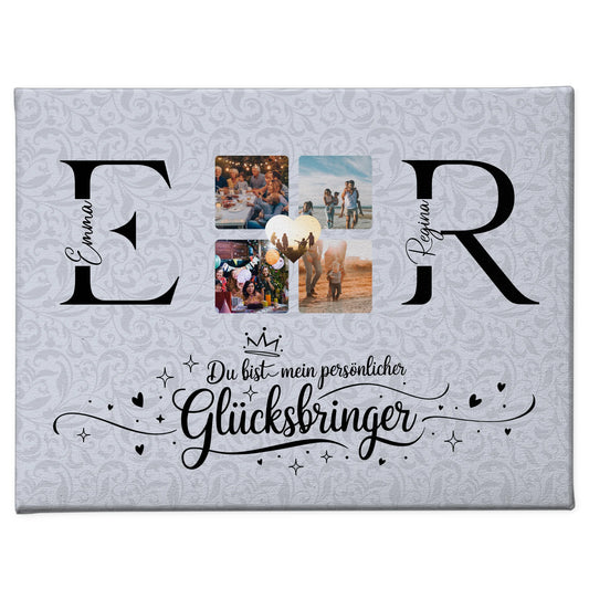 Leinwand Beste Freundin Selbst Gestalten mit Initialien Namen und Fotos Personalisiert 1