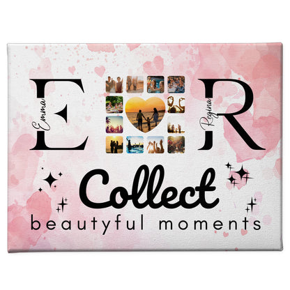 Beste Freundin Leinwand Gestalten mit Fotos Namen und Initialien Collect Beautyful Moments 1