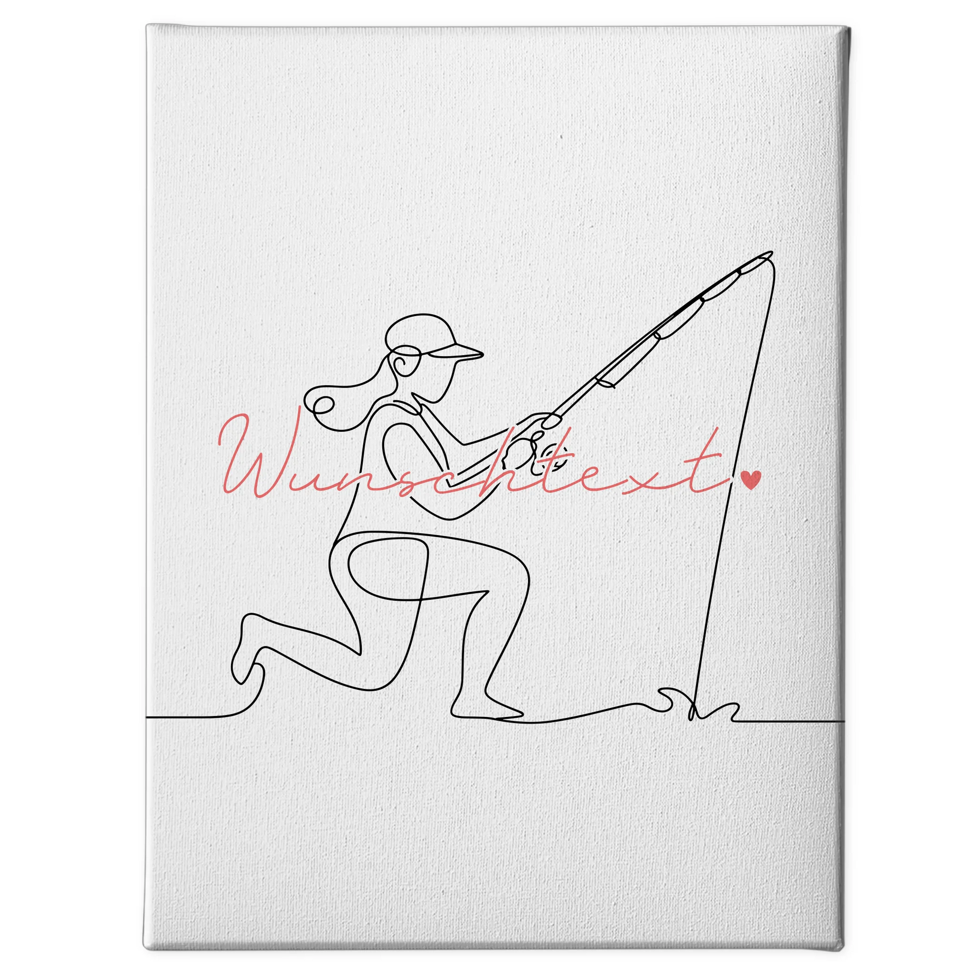 Personalisierte Leinwand Lineart Angeln Geschenk Tochter & Schwester 1