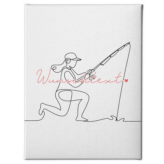 Personalisierte Leinwand Lineart Angeln Geschenk Tochter & Schwester 1