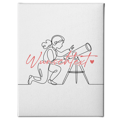 Lineart Leinwand Personalisiert Astronomie Geschenk Tochter & Schwester 1