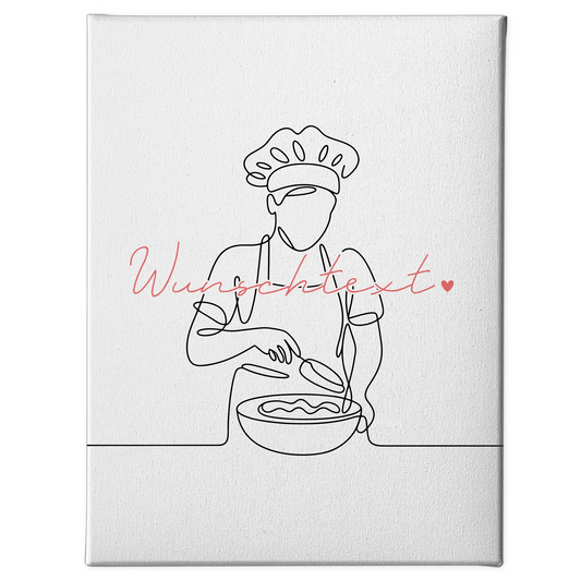 Lineart Leinwand Bäcker Geschenk Tochter & Schwester 1