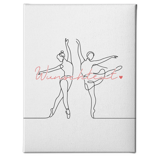 Lineart Leinwand Personalisiert Ballett Geschenk Tochter & Schwester 1