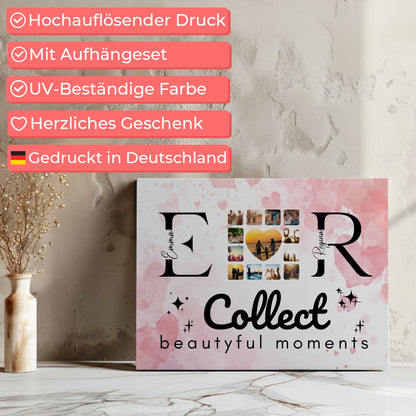 Beste Freundin Leinwand Gestalten mit Fotos Namen und Initialien Collect Beautyful Moments 7