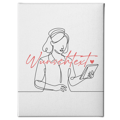 Lineart Leinwand Bankkaufmann Geschenk Tochter & Schwester 1