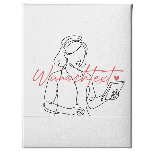 Lineart Leinwand Bankkaufmann Geschenk Tochter & Schwester 1