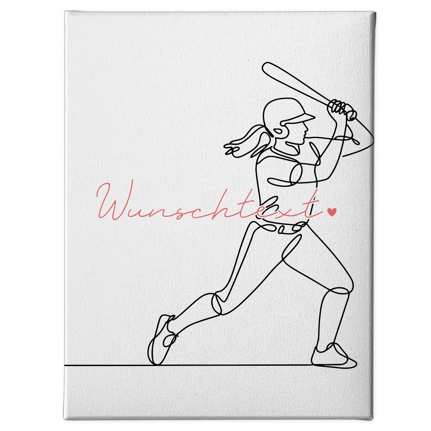 Personalisierte Leinwand Lineart Baseball Geschenk Tochter & Schwester 1