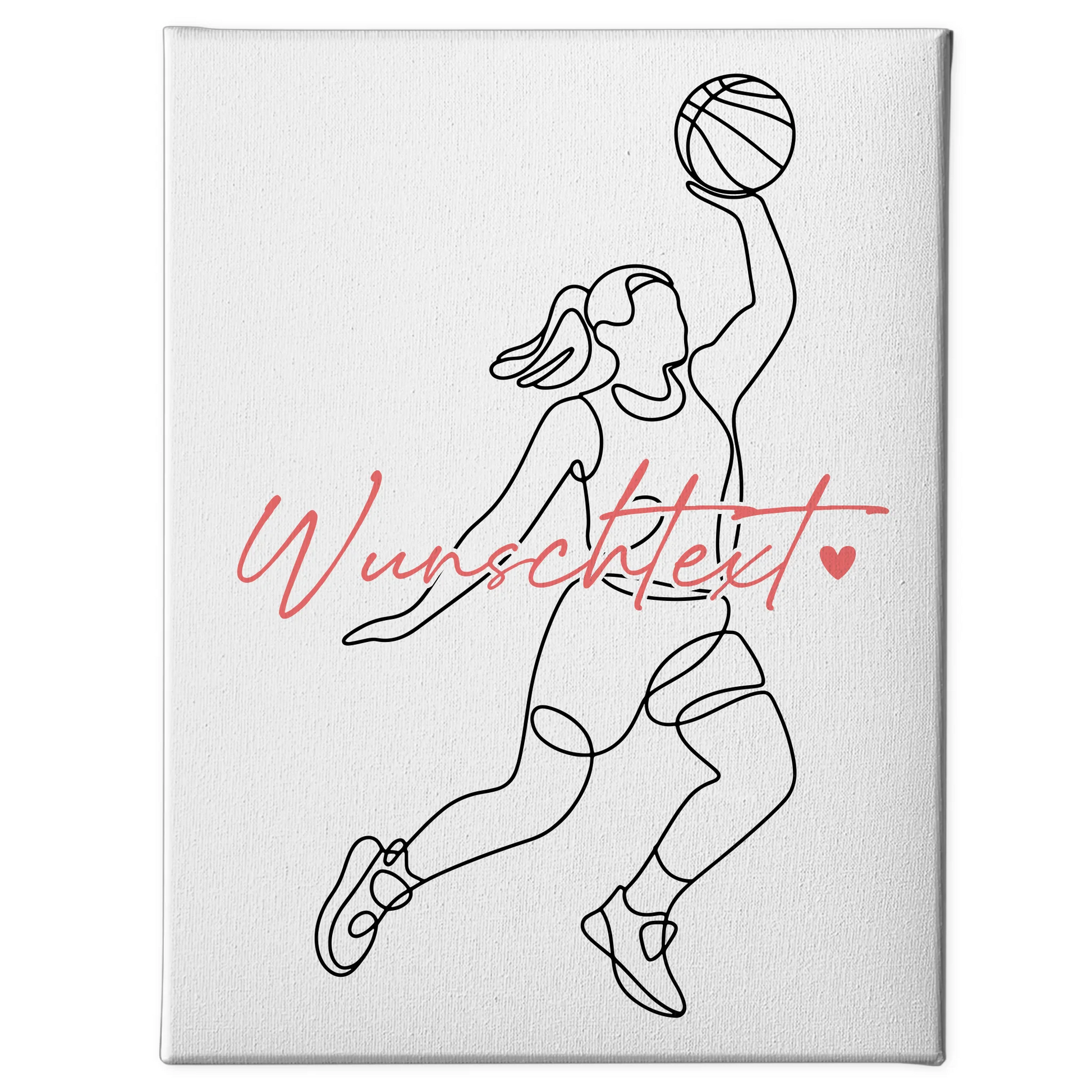 Lineart Leinwand Personalisiert Basketball Geschenk Tochter & Schwester 1