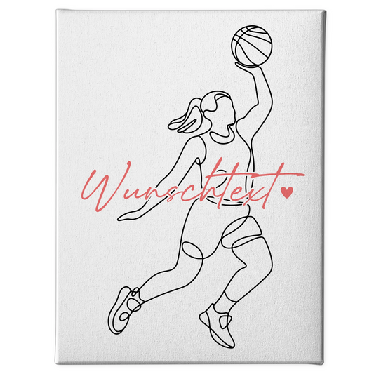 Lineart Leinwand Personalisiert Basketball Geschenk Tochter & Schwester 1
