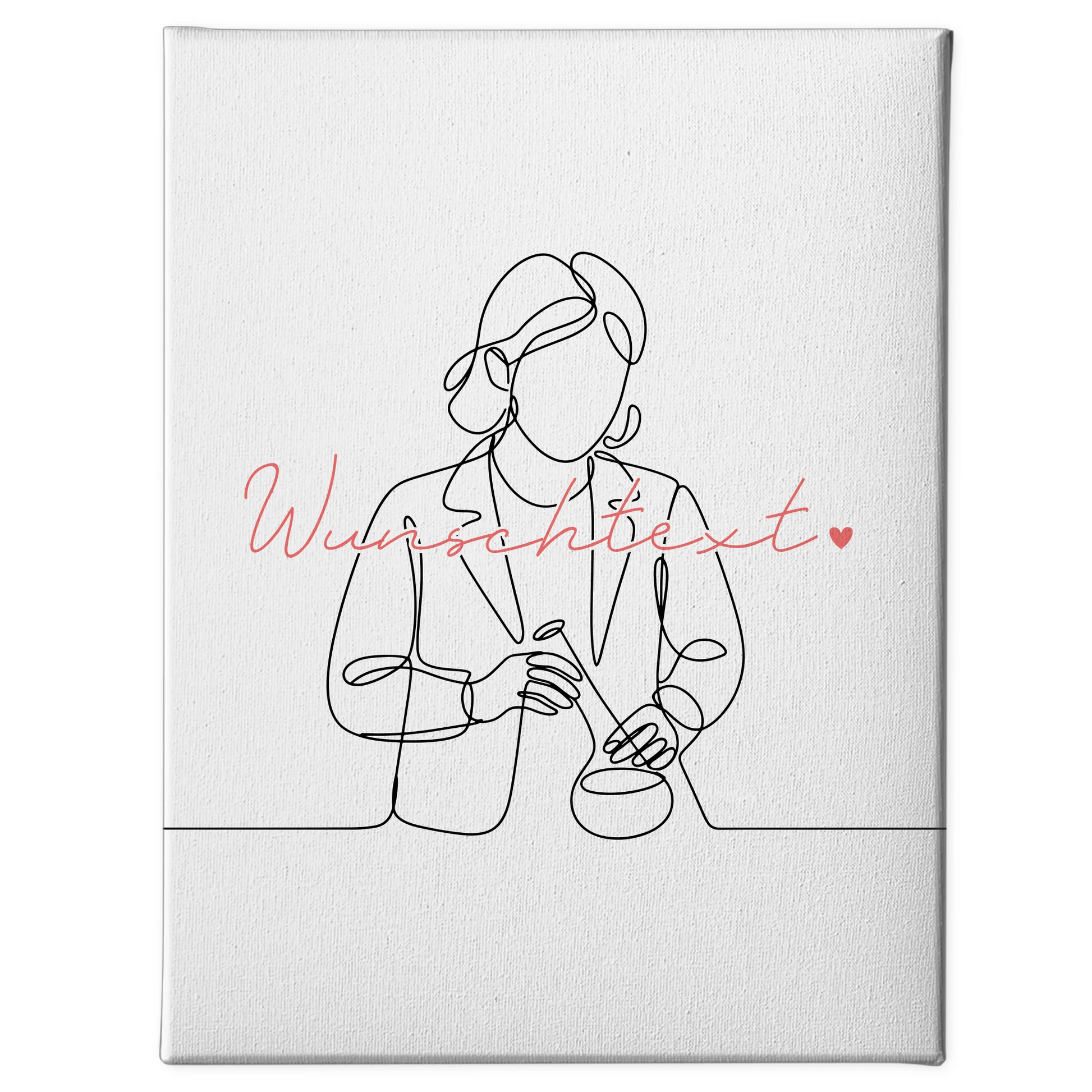 Lineart Leinwand Biologe Geschenk Tochter & Schwester 1