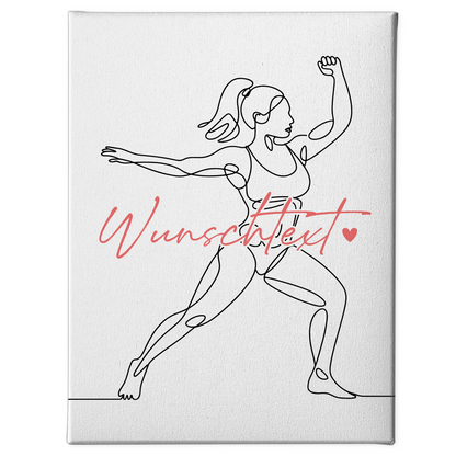 Personalisierte Leinwand Lineart Bodybuilding Geschenk Tochter & Schwester 1