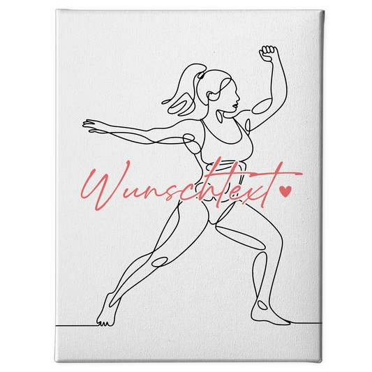 Personalisierte Leinwand Lineart Bodybuilding Geschenk Tochter & Schwester 1