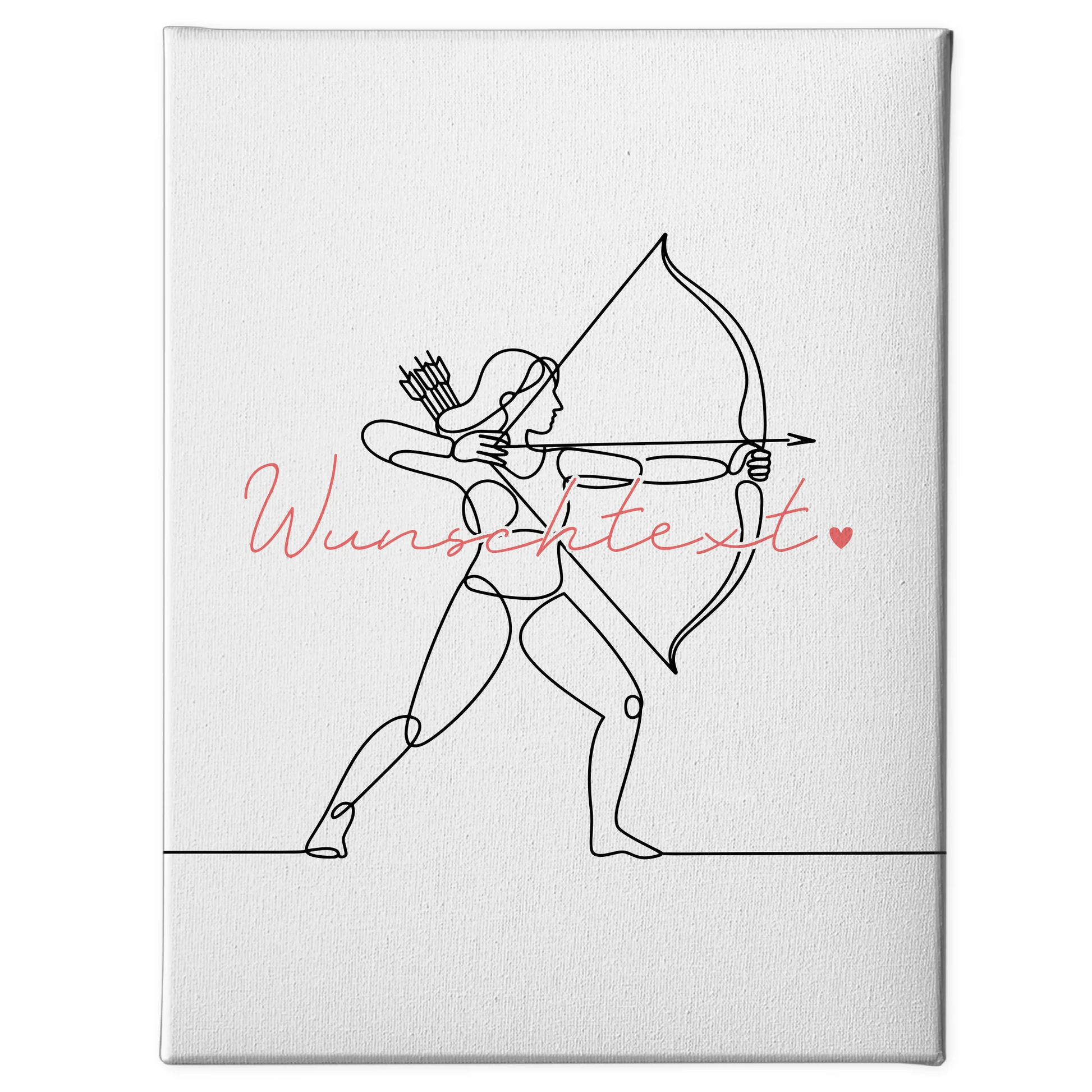 Lineart Leinwand Personalisiert Bogenschießen Geschenk Tochter & Schwester 1